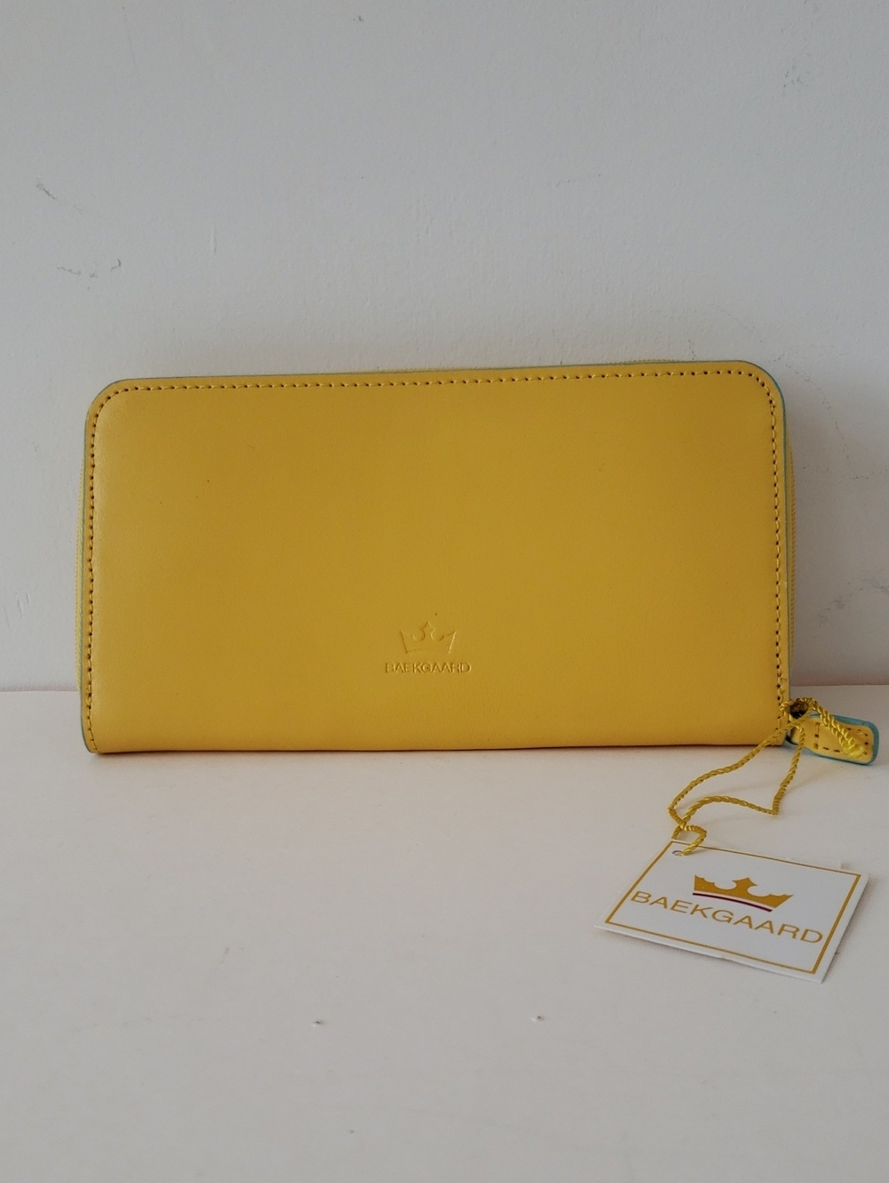 Baekgaard Bright Yellow Zip-Around Wallet